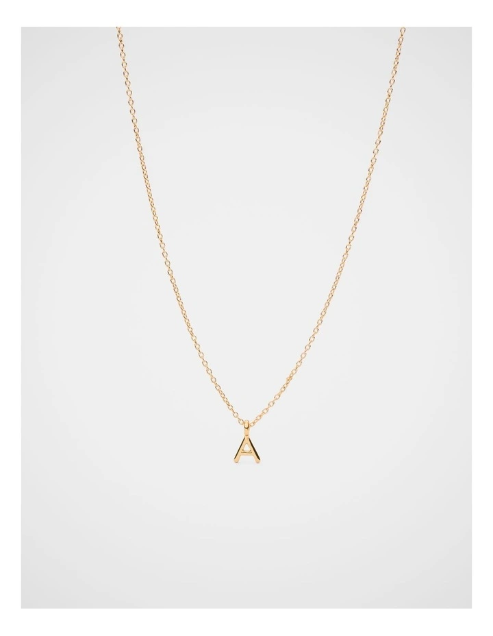 Gold Alphabet Necklace - A image 1