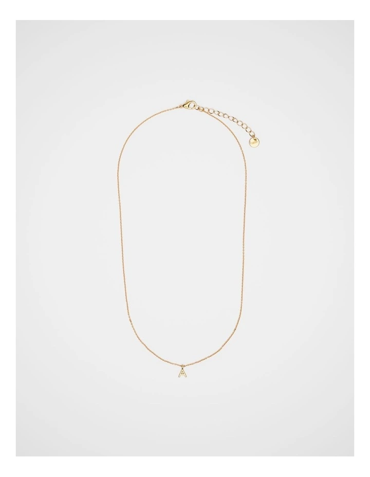 Gold Alphabet Necklace - A image 2