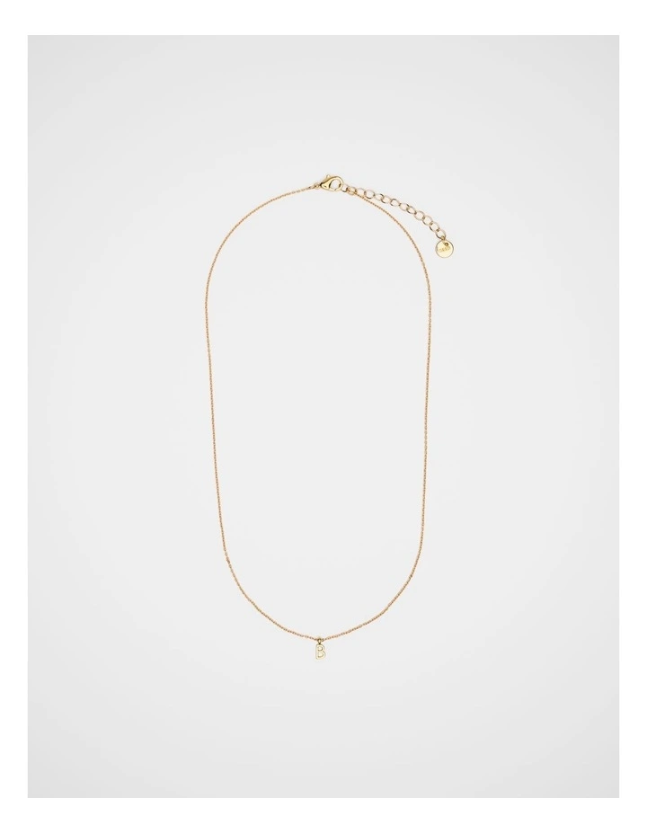 Gold Alphabet Necklace - B image 2