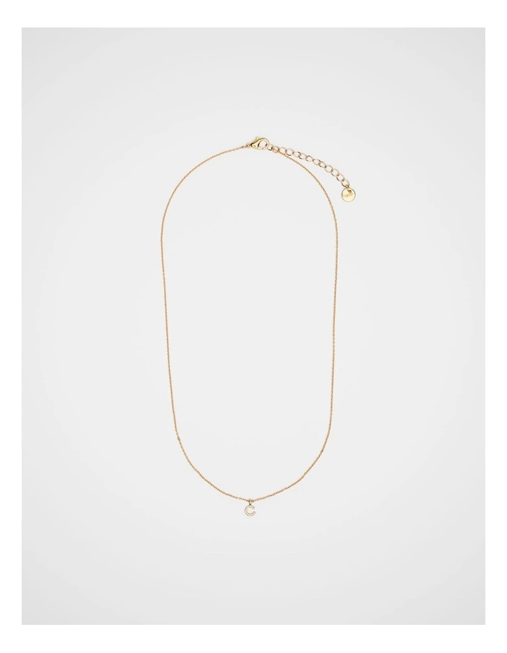 Gold Alphabet Necklace - C image 2