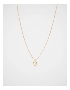 Gold Alphabet Necklace - G