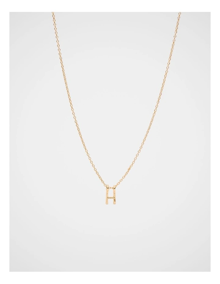 Gold Alphabet Necklace - H image 1