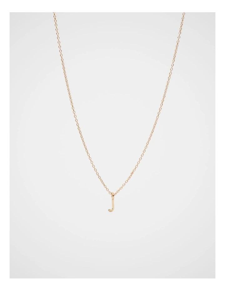 Gold Alphabet Necklace - J image 1