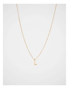 Gold Alphabet Necklace - L