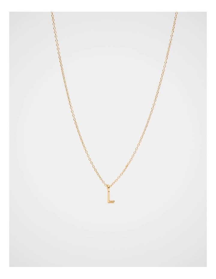 Gold Alphabet Necklace - L image 1