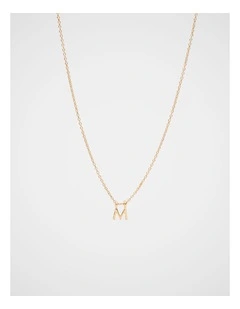 Gold Alphabet Necklace - M