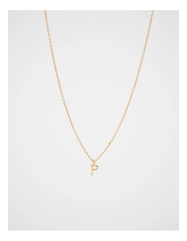 Gold Alphabet Necklace - P image 1