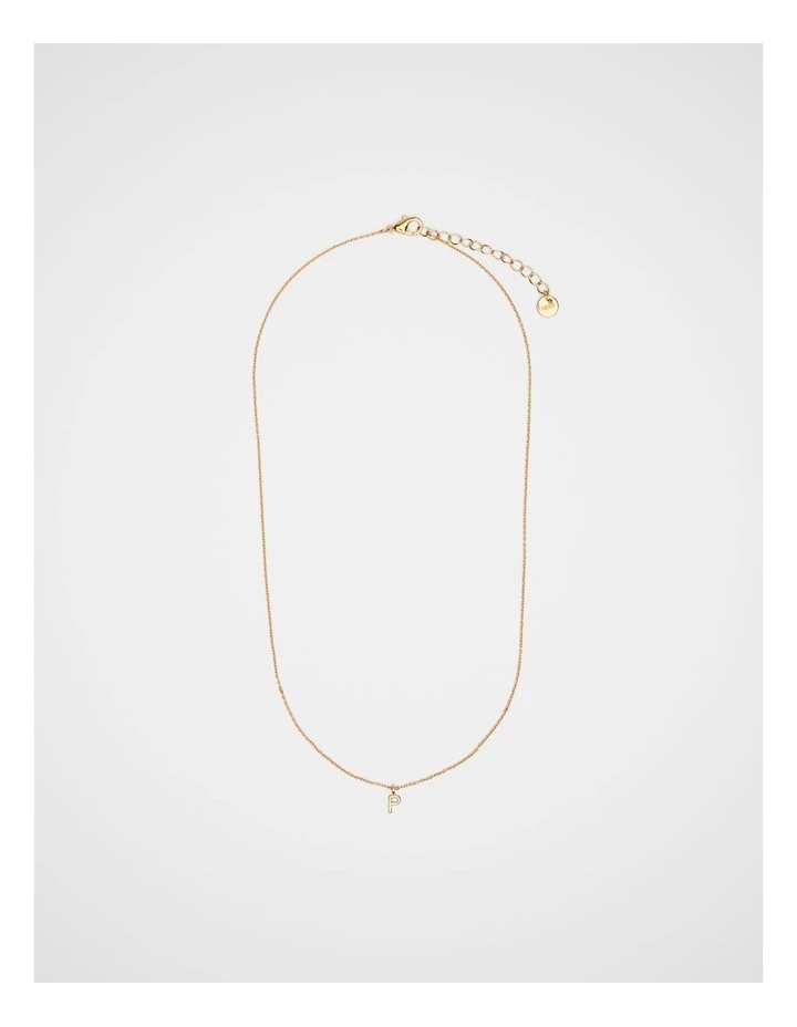 Gold Alphabet Necklace - P image 2