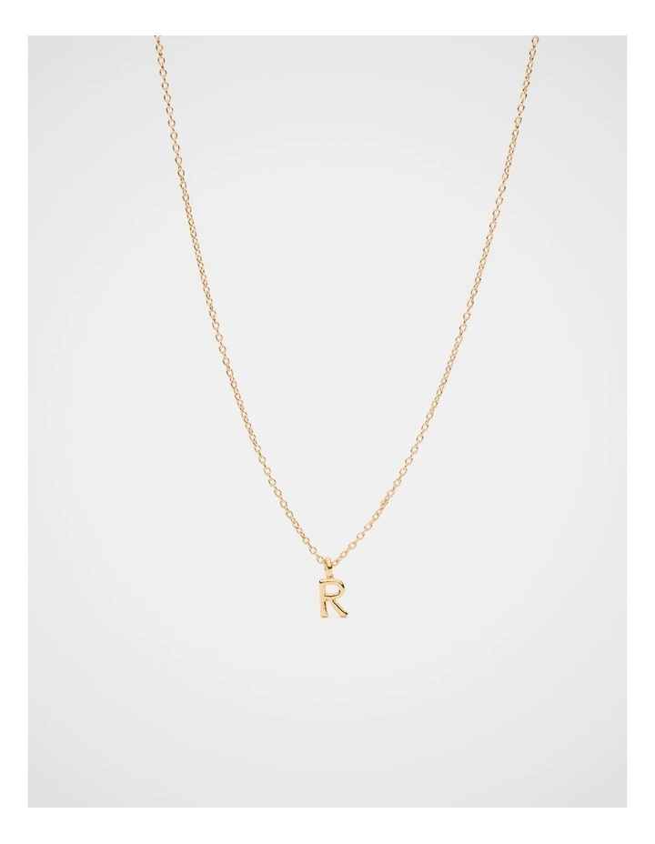 Gold Alphabet Necklace - R image 1