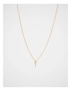 Gold Alphabet Necklace - T