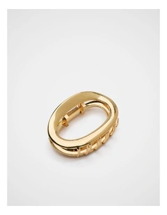 Oval Metal Hair Claw in Gold