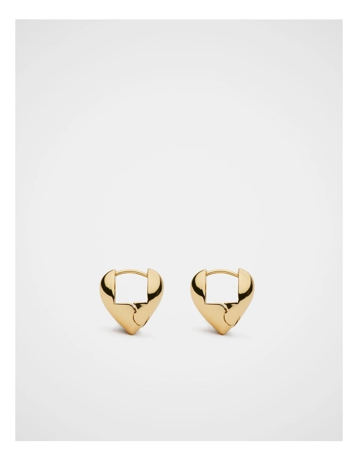 Amour Heart Hoop in Gold image 1