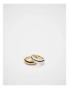 Mixed Metals Ring Set in Gold Silver