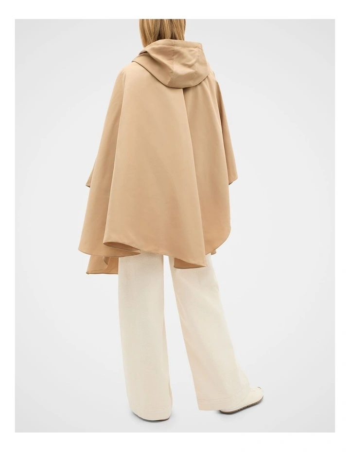 Packable Rain Poncho in Sandstone image 3