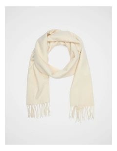 Super Soft Wool Scarf in Coconut Cream