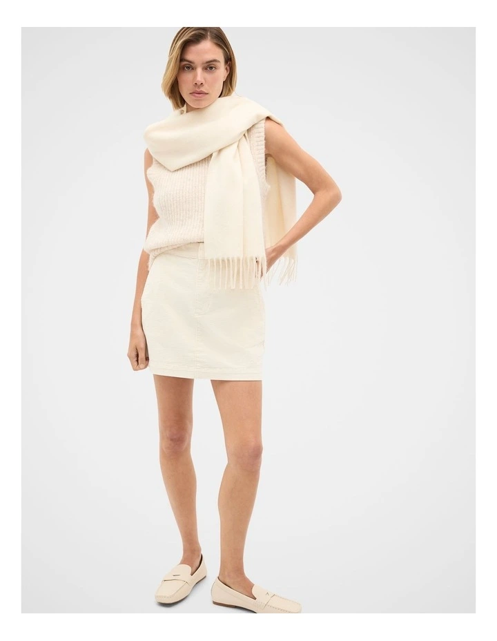 Super Soft Wool Scarf in Coconut Cream image 2