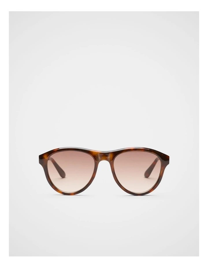 Hayley Round Sunglasses in Dark Tort image 1