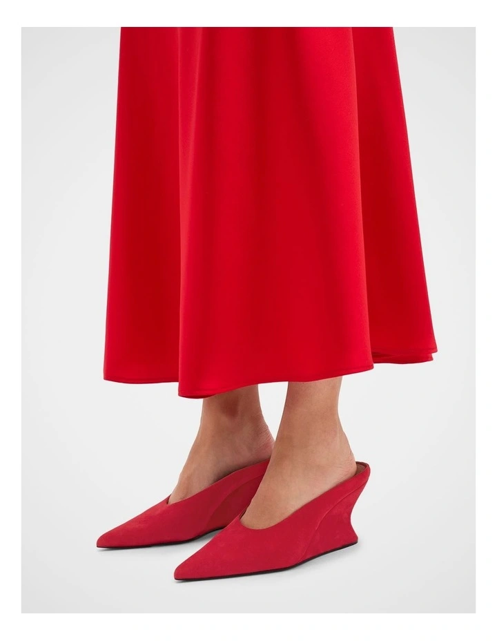 Riley Wedge Mule in Poppy Suede image 2