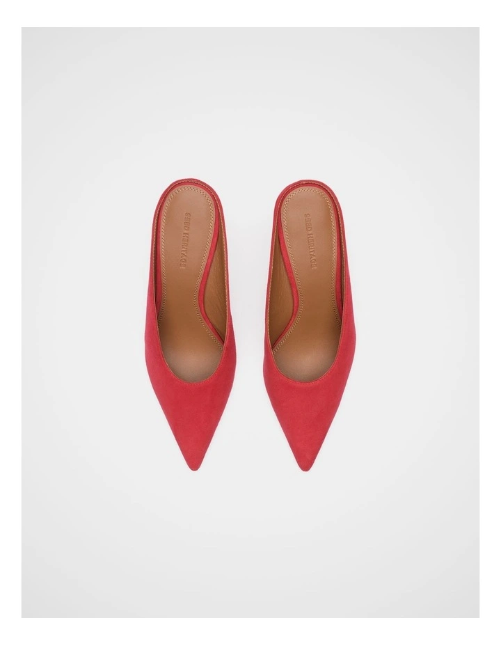 Riley Wedge Mule in Poppy Suede image 4