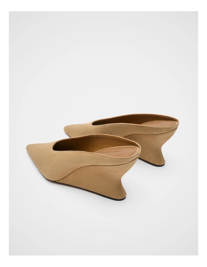 Riley Wedge Mule in Sandstone Suede image 3