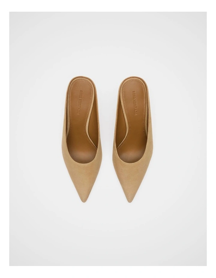 Riley Wedge Mule in Sandstone Suede image 4