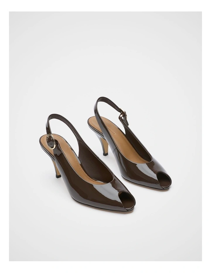 Emery Peep Toe Heel in Chocolate image 3