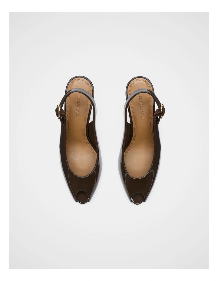 Emery Peep Toe Heel in Chocolate image 4