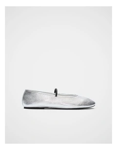 Ariel Ballet Flat in Silver
