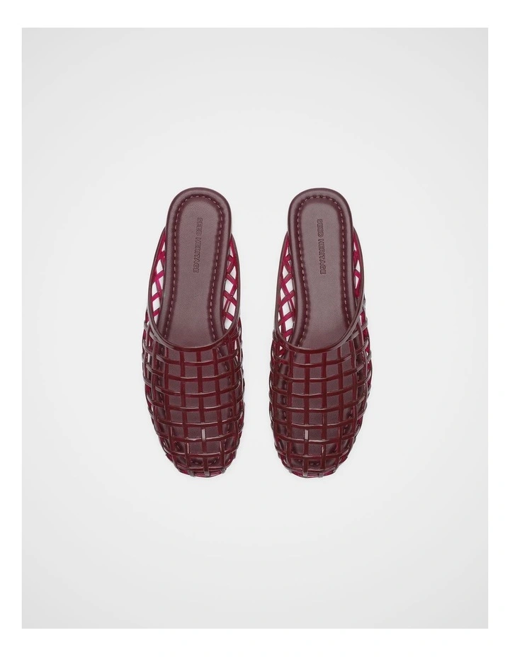 Caged Jelly Mule in Dark Plum image 4