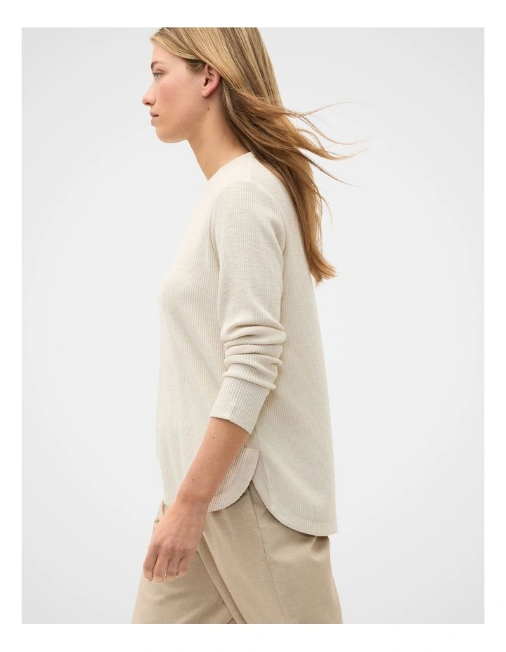 Supersoft Rib Relaxed Top in Mist Marle image 1