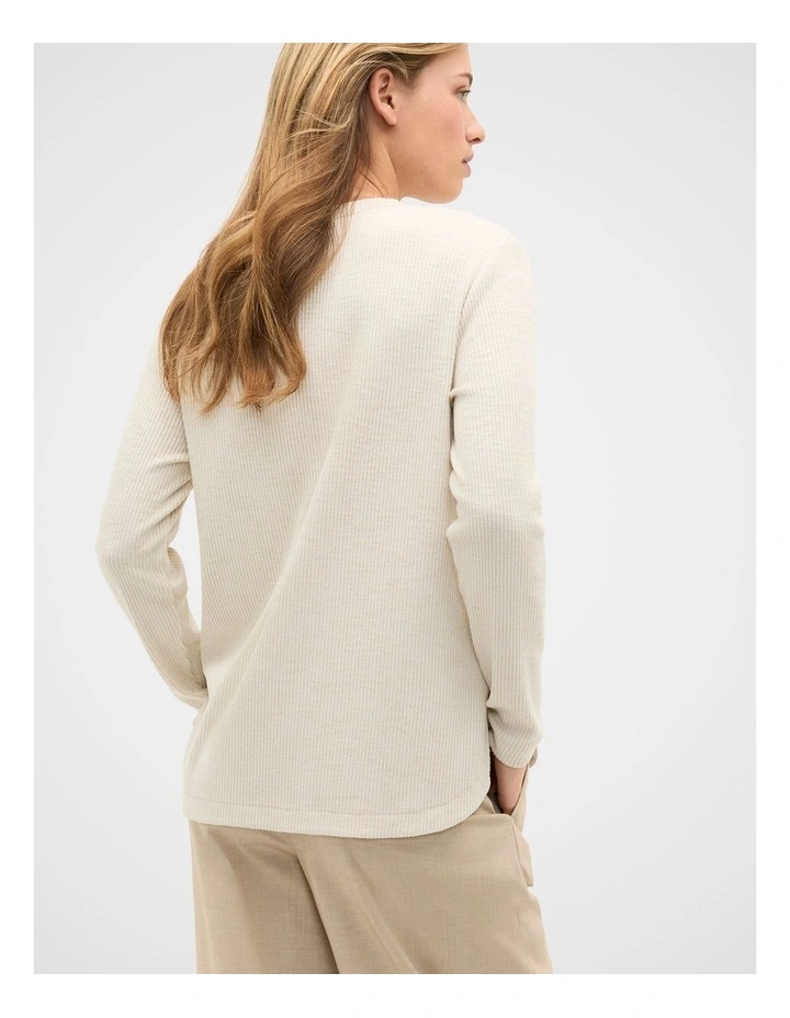 Supersoft Rib Relaxed Top in Mist Marle image 2