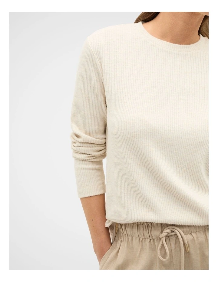 Supersoft Rib Relaxed Top in Mist Marle image 4