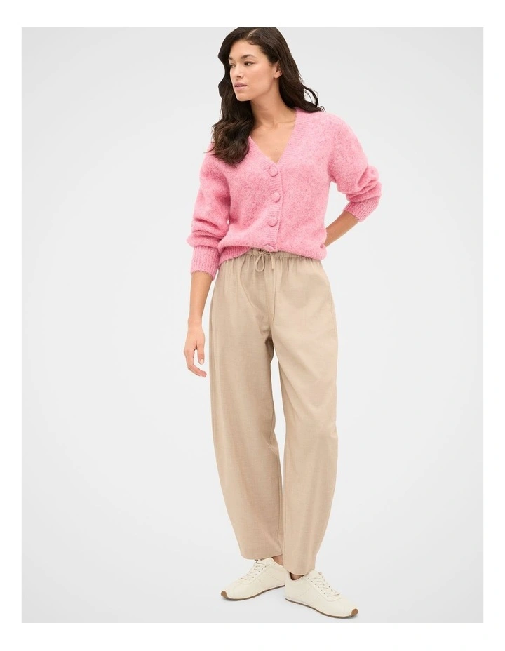 Lofty Relaxed Cardigan in Bubblegum Pink Marle image 4
