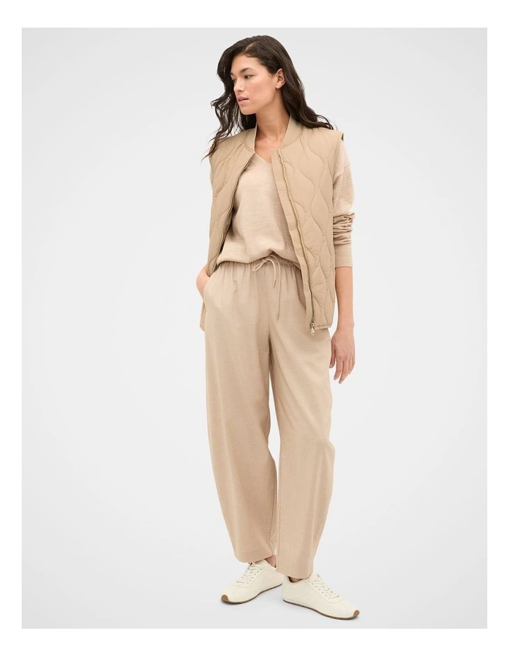 Quilted Boxy Vest in Sandstone image 3