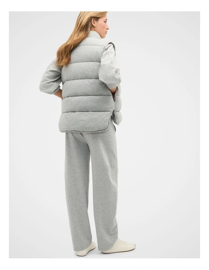 Quilted Jersey Vest in Pale Slate Marle image 2