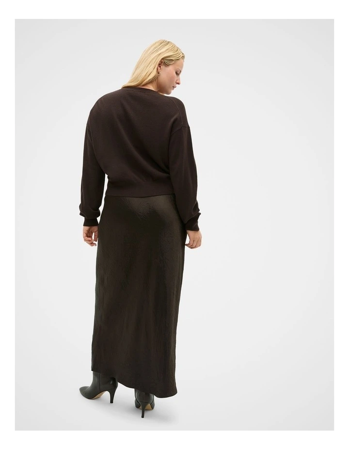 Australian Merino Relaxed Cardigan in Coffee Bean image 6