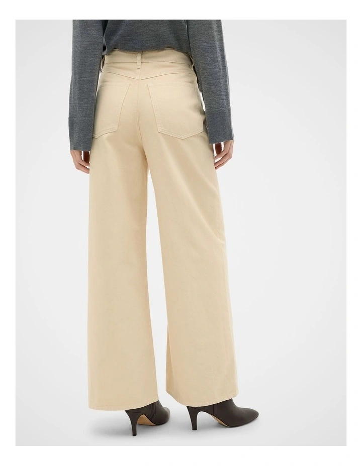 Overdyed Palazzo Jean in Vanilla Cream image 2