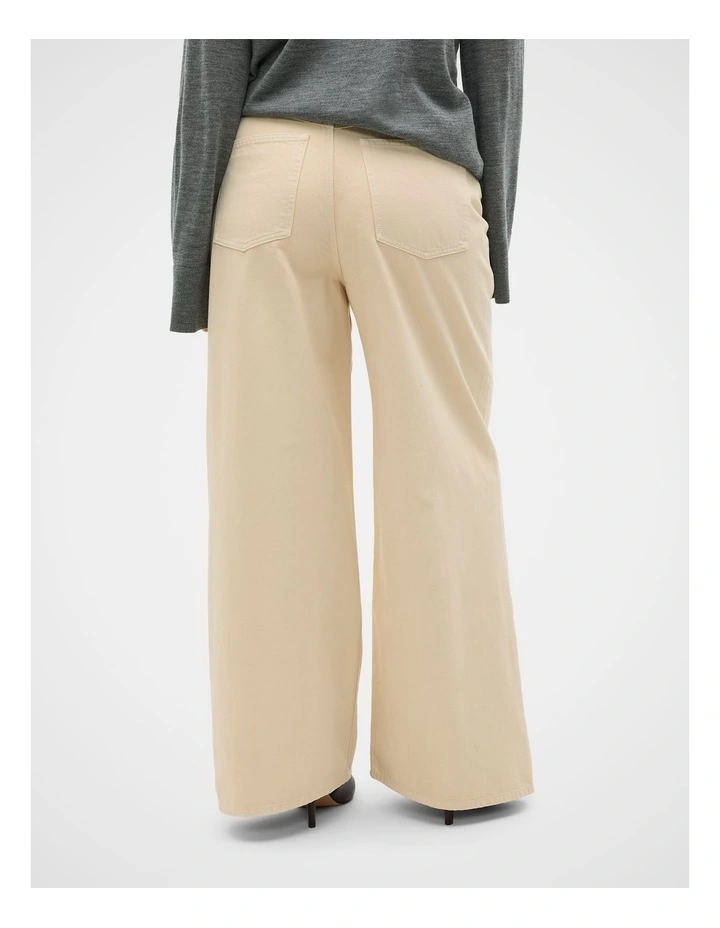 Overdyed Palazzo Jean in Vanilla Cream image 7