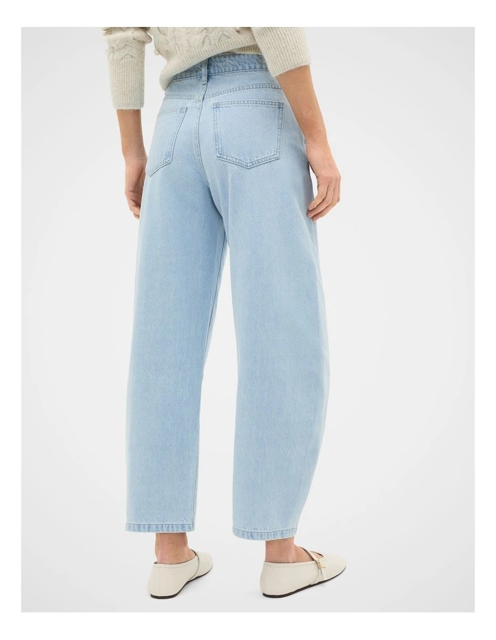 Barrel Leg Jean in Ice Blue Denim image 2