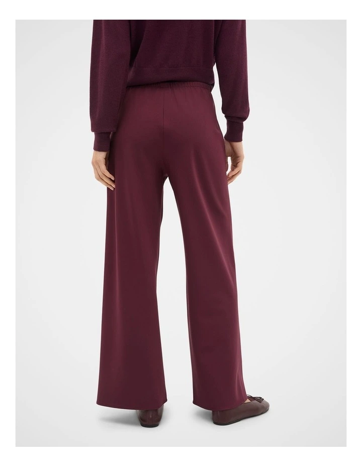 Easy Wide Leg Pant in Plum Red image 2