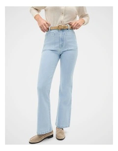 Kick Flare Jean in Ice Blue Denim