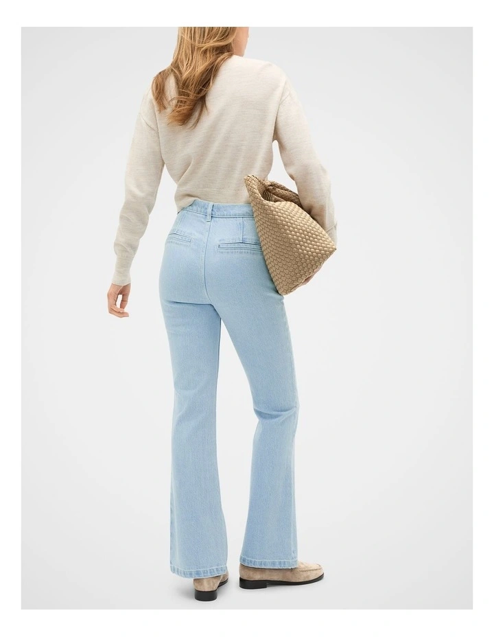 Kick Flare Jean in Ice Blue Denim image 2
