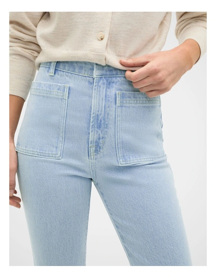 Kick Flare Jean in Ice Blue Denim image 3