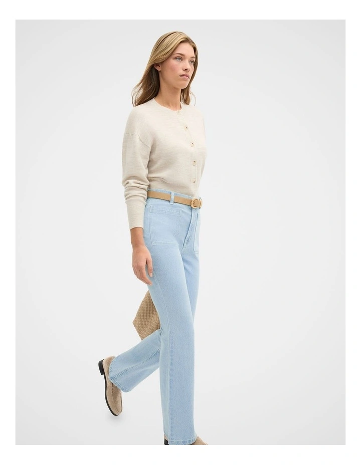 Kick Flare Jean in Ice Blue Denim image 4