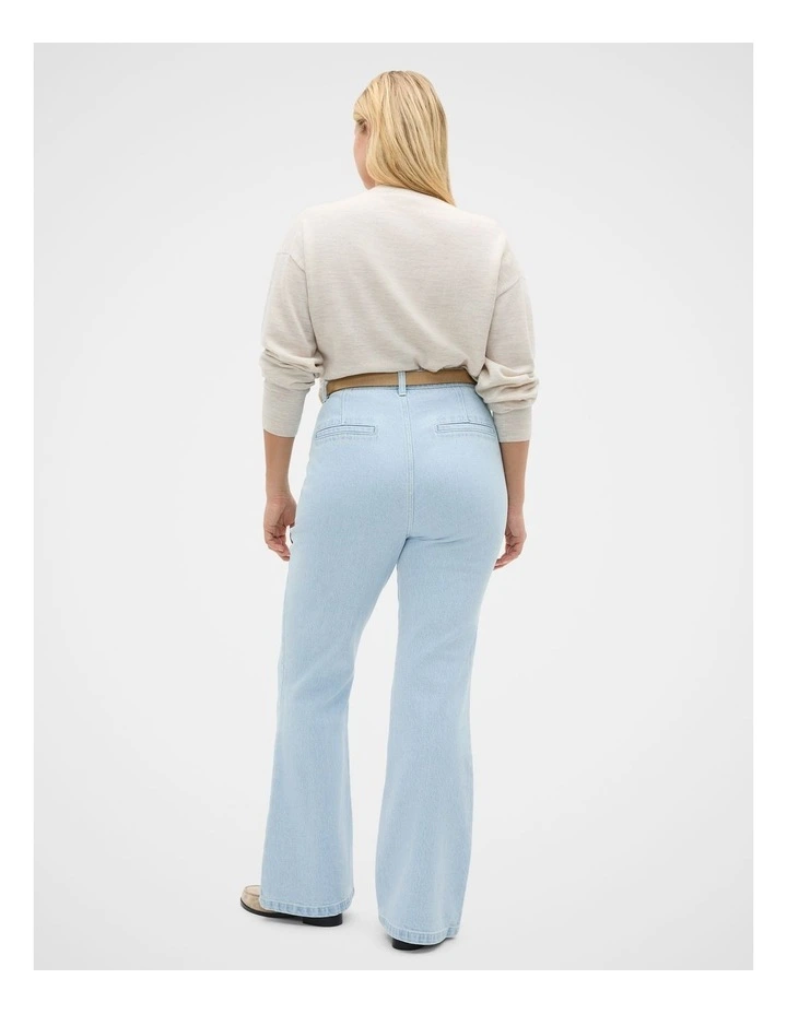 Kick Flare Jean in Ice Blue Denim image 7