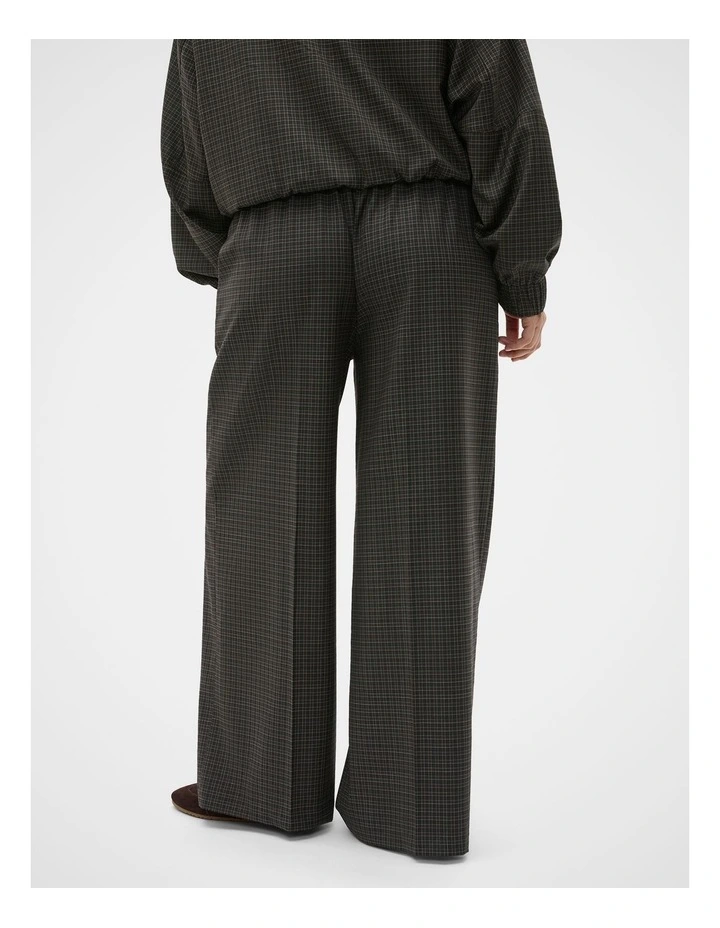 Check Elasticated Pant in Coffee Bean Check image 7