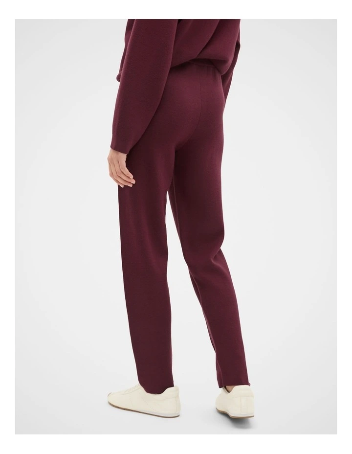 Double Knit Pant in Plum Red image 2