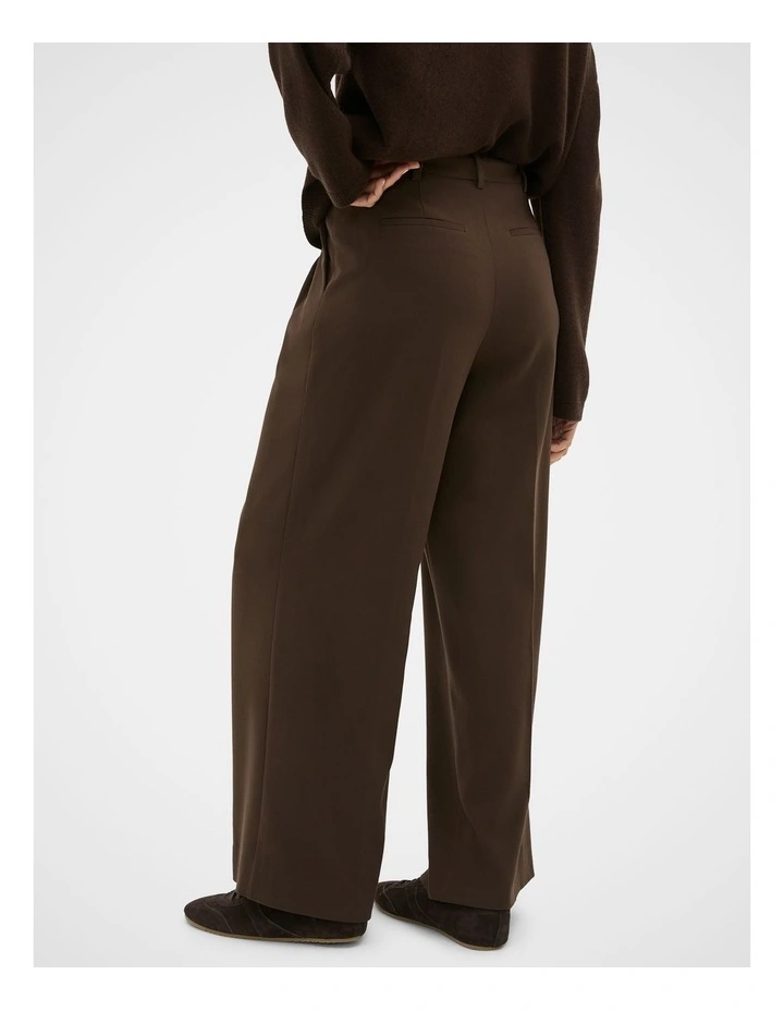 Pleat Front Trouser in Coffee Bean image 2