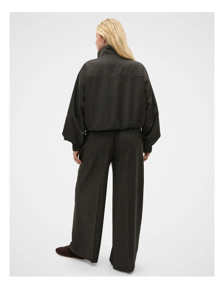 Mini Check Bomber Jacket in Coffee Bean Check image 7