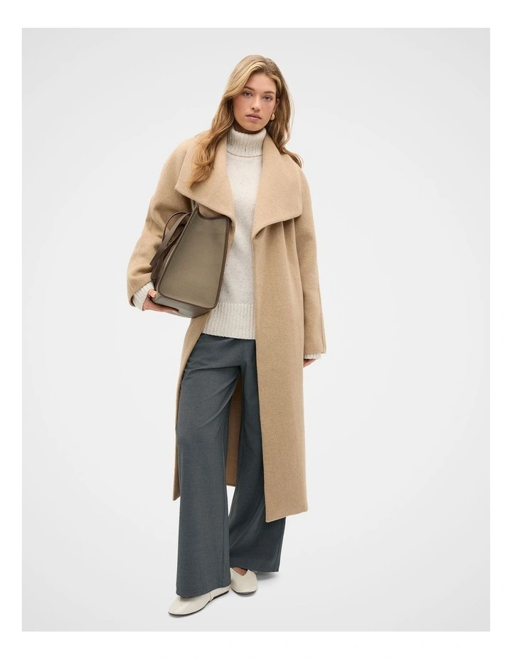 Australian Merino Oversized Roll Neck in Mist Speckle image 4